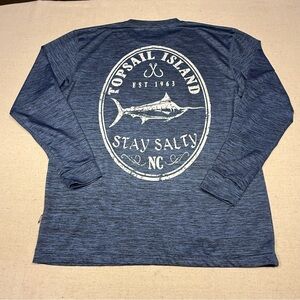 Banana Boat UPF 50+ Mens Blue Long Sleeve Sun Shirt - Small - Unisex